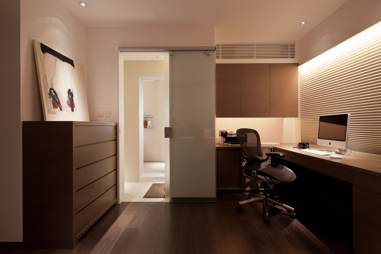 lui design associates designer interior apartment condo residential earth tones wood minimal hong kong china architecture bathroom entrance master lavitory
